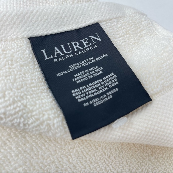 Lauren Ralph Lauren Wescott Linen Cream set of 4 wash cloths New - Picture 6 of 6